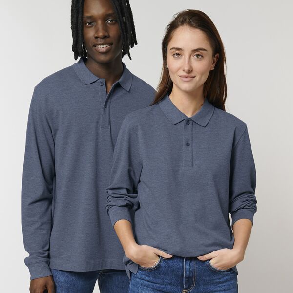 Prepster long sleeve unisex polo (STPU332) Thumbnail