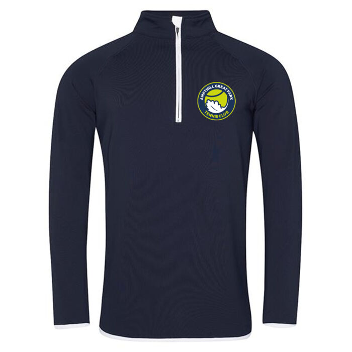 Ampthill Great Park Tennis Club - Men's Cool 1/2 Zip Sweatshirt Thumbnail