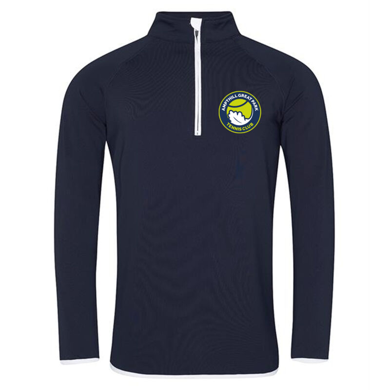 Ampthill Great Park Tennis Club - Men's Cool 1/2 Zip Sweatshirt Thumbnail