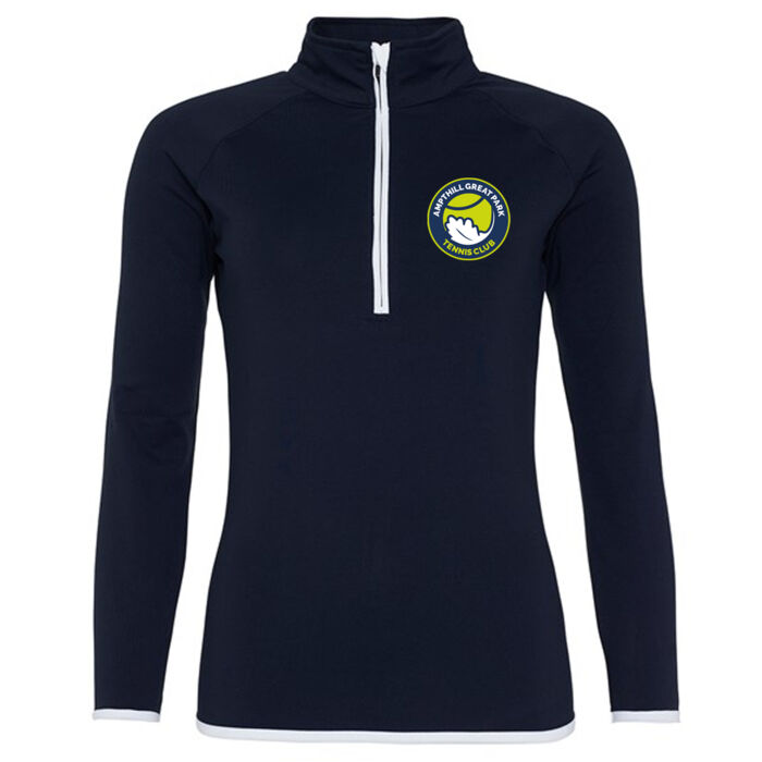Ampthill Great Park Tennis Club - Women's Cool 1/2 Zip Sweatshirt Thumbnail