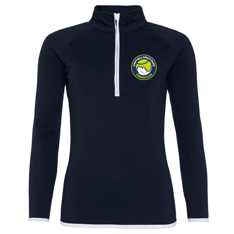 Ampthill Great Park Tennis Club - Women's Cool 1/2 Zip Sweatshirt Thumbnail